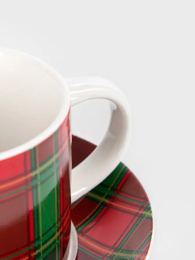 Filiżanka ze spodkiem TARTAN 