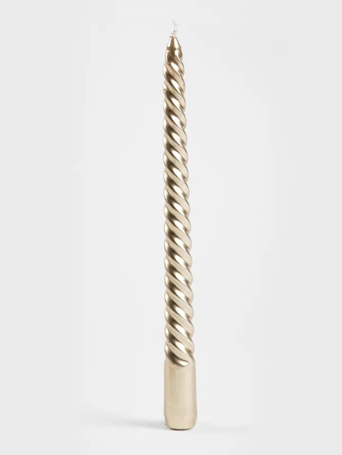 Świece stołowe TABLE CANDLES kręcone złote 4 szt. x 44 g