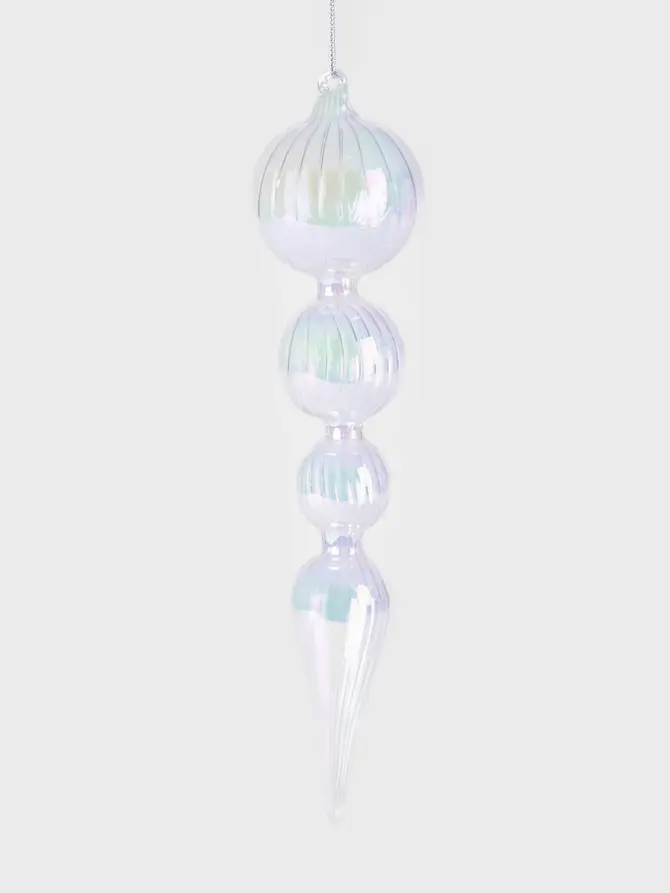 Bombka ROLLIS szklana z efektem holo 26 cm