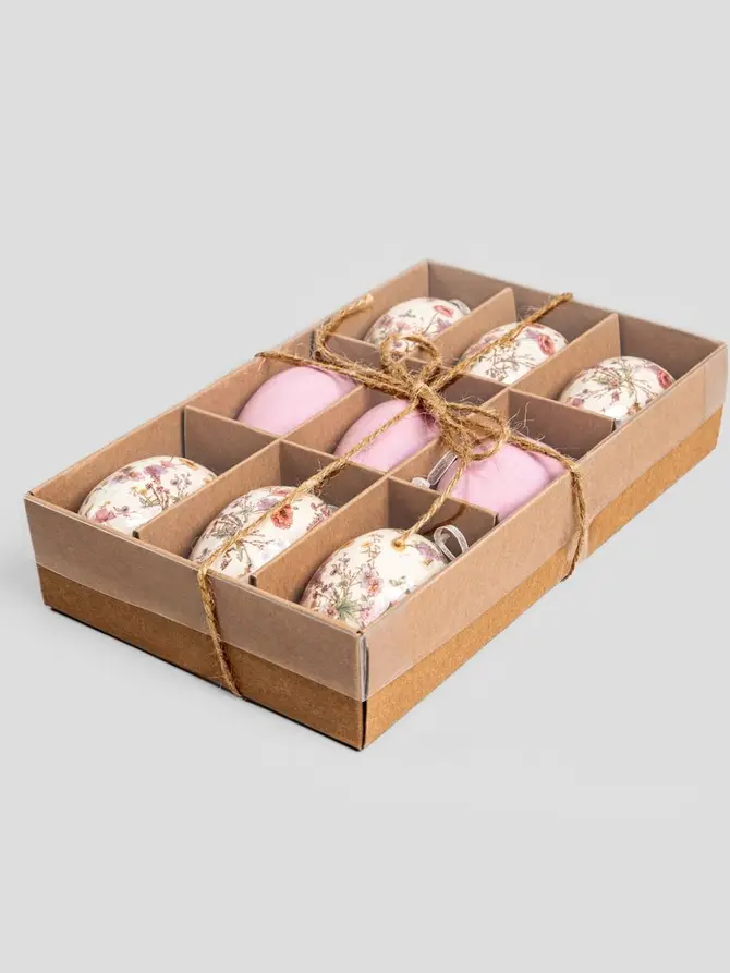 Zawieszka MEADOW FLOWERS set jajek w kwiaty 9 szt.