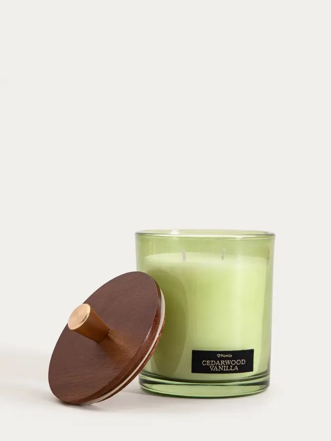 Świeca zapachowa WOODY BLEND Cedarwood Vanilla 380 g