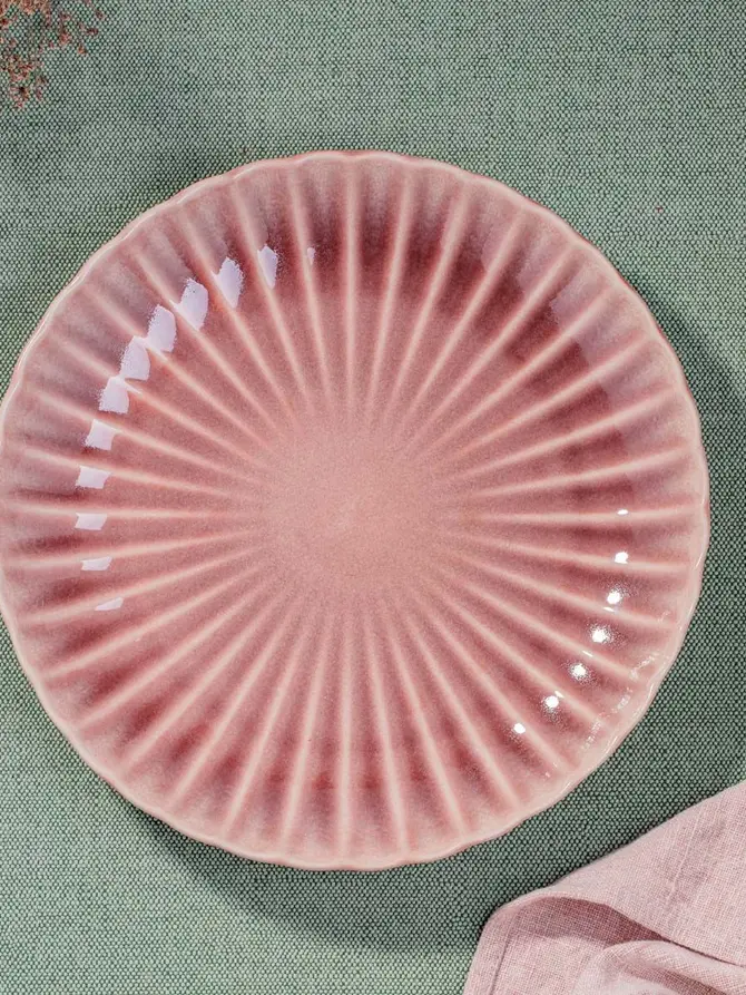 Talerz MELIDA obiadowy różowy 27 cm
