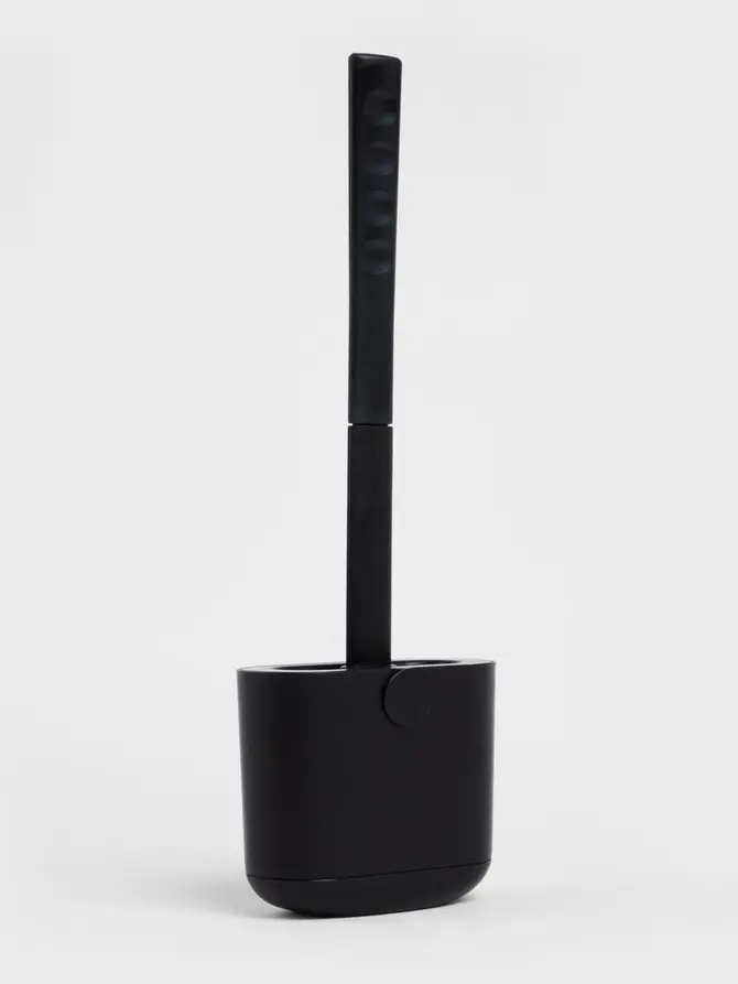Szczotka do WC REINA silikonowa czarna 12.3x6.2x36.5 cm