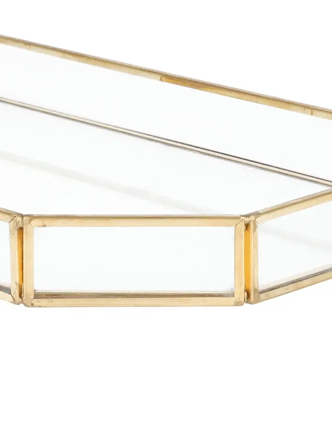 Taca GRAZIA ozdobna złota 27x15x2 cm