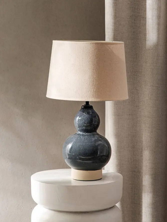 Lampa stołowa GURI ceramiczna 28x28x47 cm