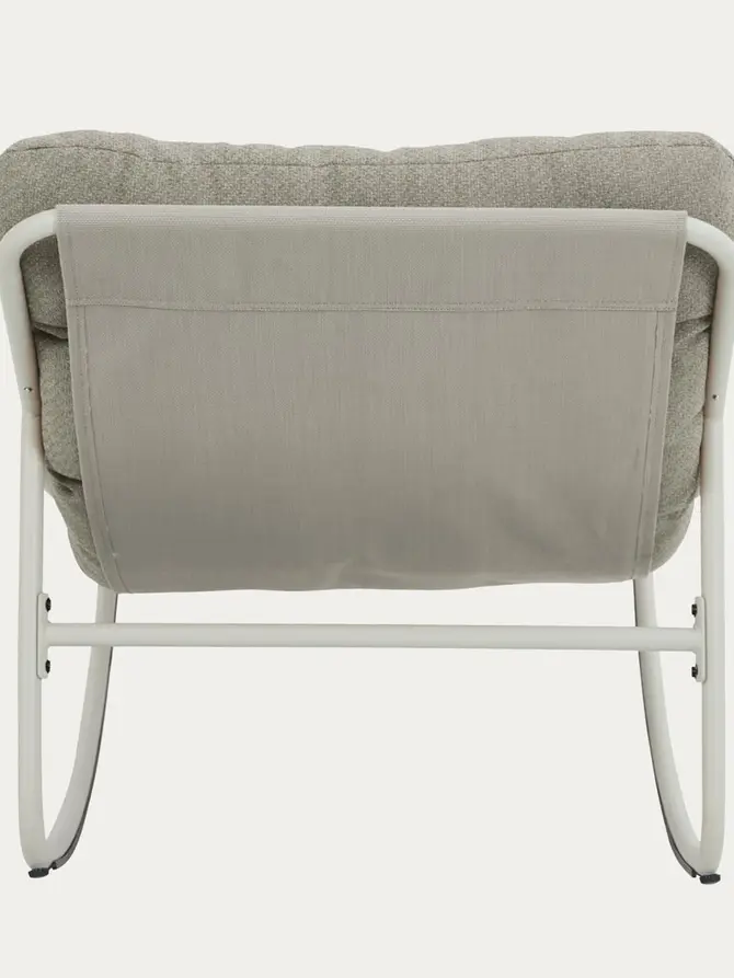 Fotel bujany TIVOLI beżowy z beżowymi poduszkami 65x102x75,5 cm