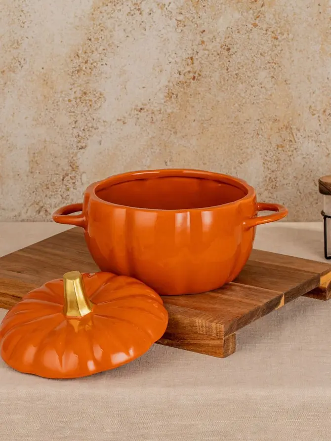 Naczynie do serwowania PUMPKIE w kształcie dyni pomarańczowe 