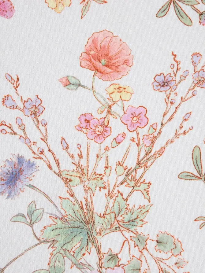 Obrus MEADOW FLOWERS dekoracyjny z kwiatowym wzorem 130x180