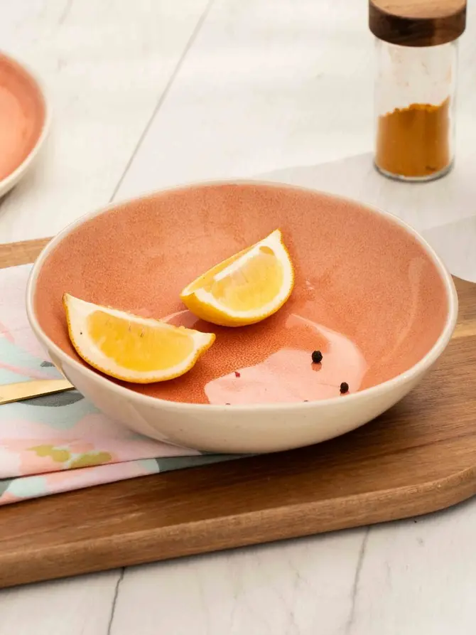 Talerz SEDANO głęboki koralowy 18 cm