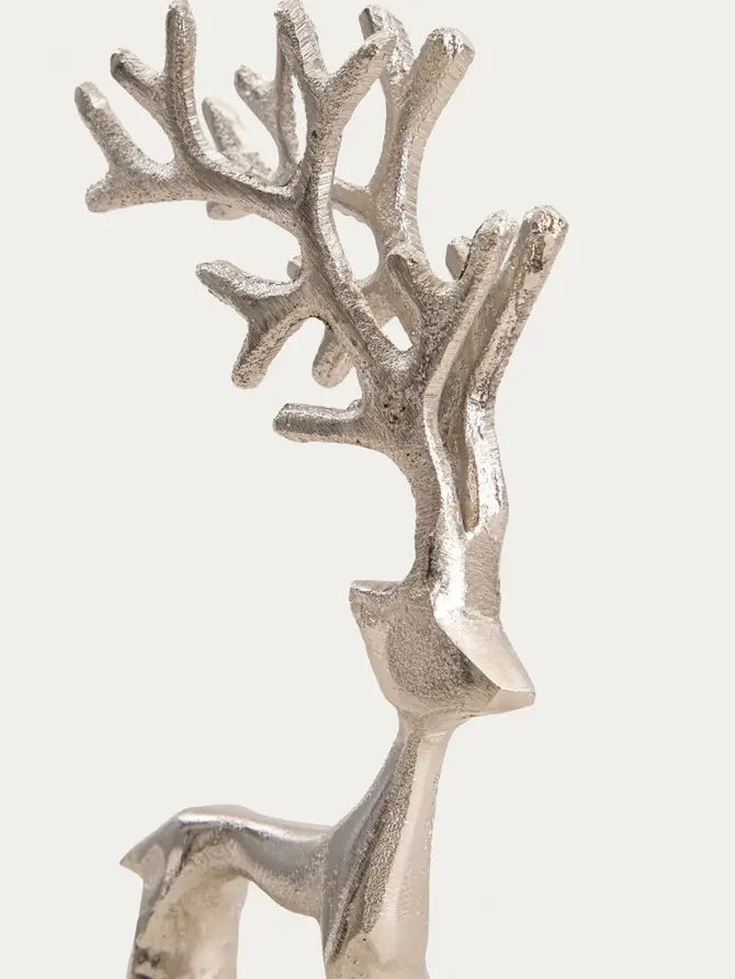 Figurka AGRI renifer srebrny 23 cm