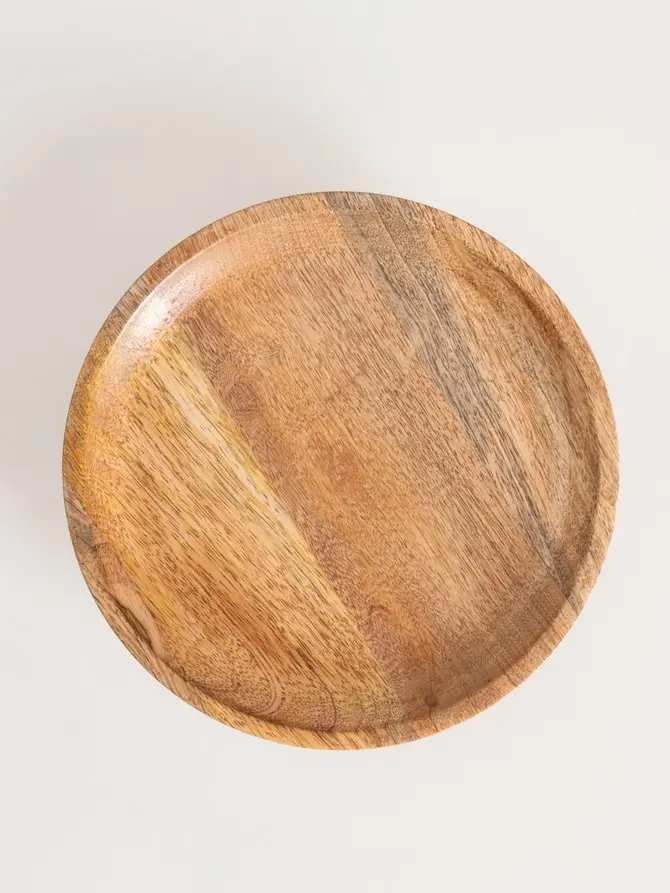 Patera SJAL MANGO drewniana niska 8x8 cm
