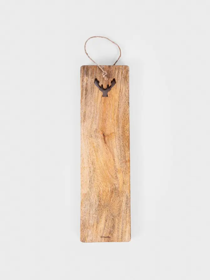 Deska XMAS MANGO dekoracyjna z reniferem 46x11 cm