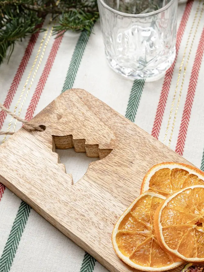Deska XMAS MANGO dekoracyjna z choinką 46 x 11 cm