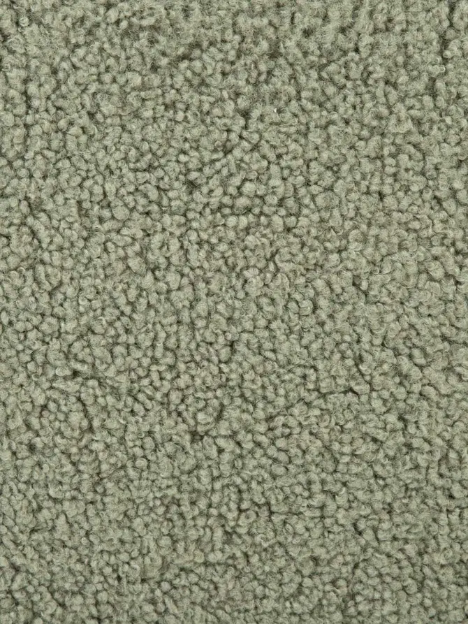 Ławka ELSA oliwkowa w tkaninie TEDDY BOUCLÉ 120x40x44 cm