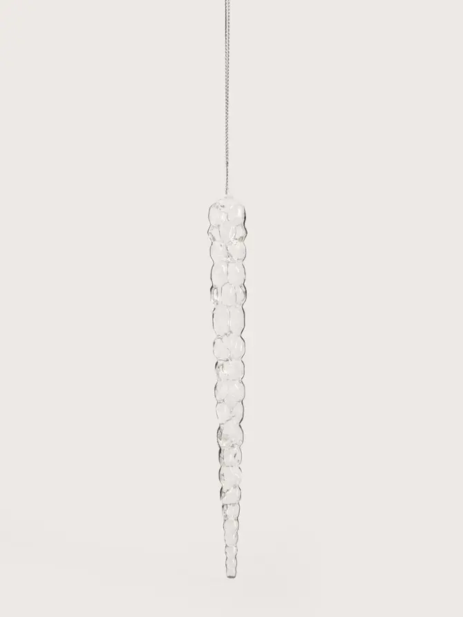 Zestaw zawieszek BIJOU transparentne sople 12 szt.