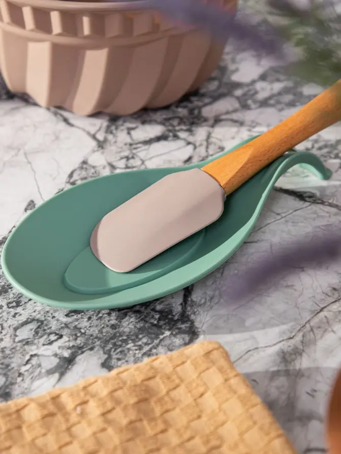 Podstawka EASY COOK pod łyżkę zielona 23x12 cm