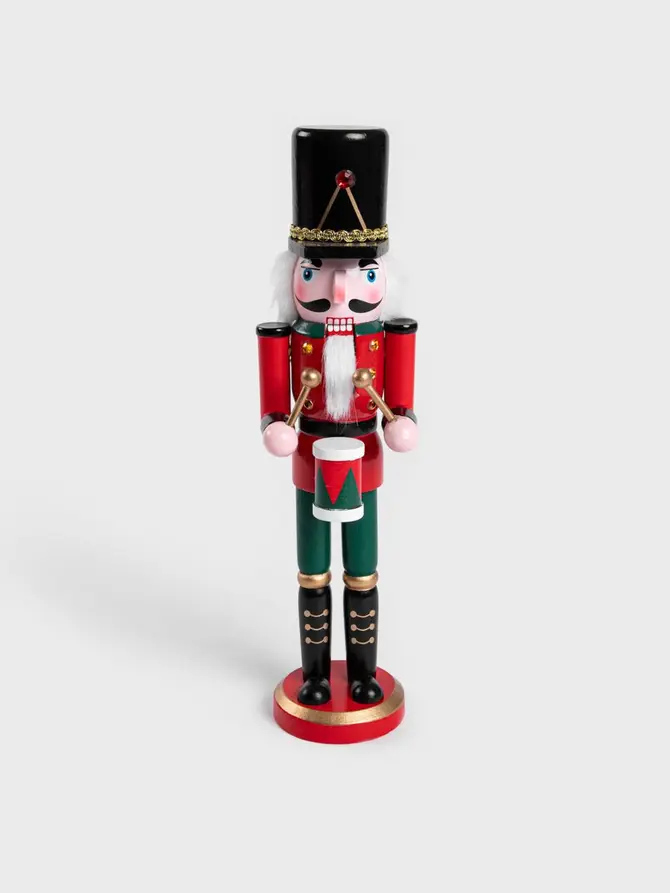 Figurka NUTCRACKER dziadek do orzechów z bębenkiem 31 cm