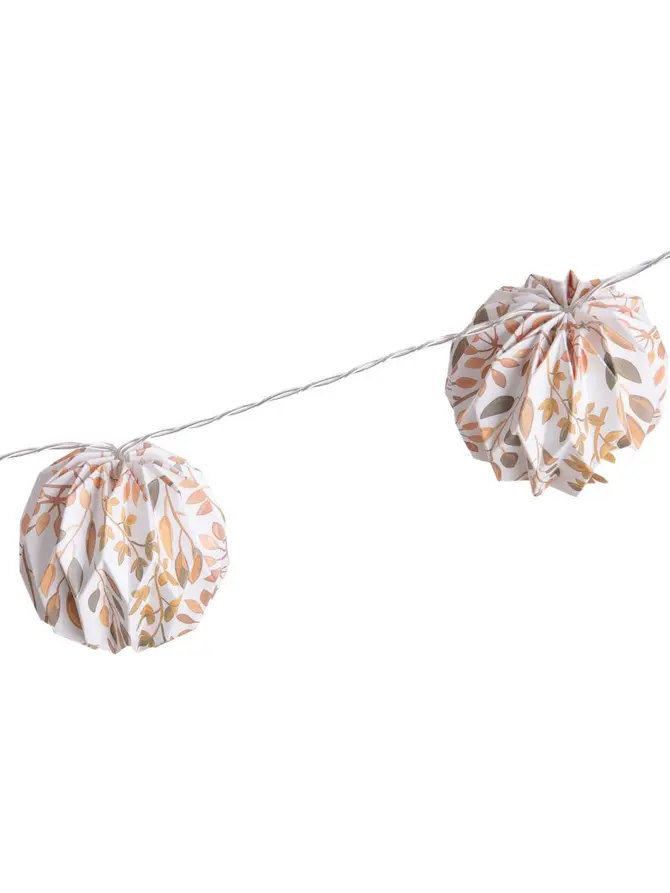 Girlanda papierowa LED AUTUMN AURA w listki 165 cm