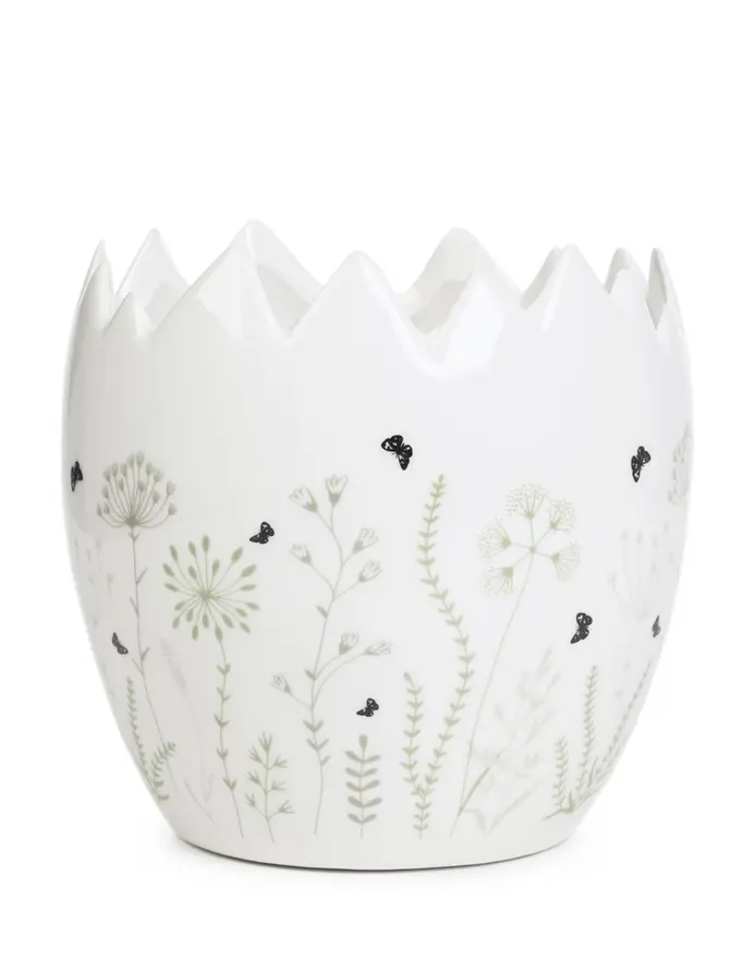 Osłonka na doniczkę EGGSTER z motywem łączki 12x11,5 cm
