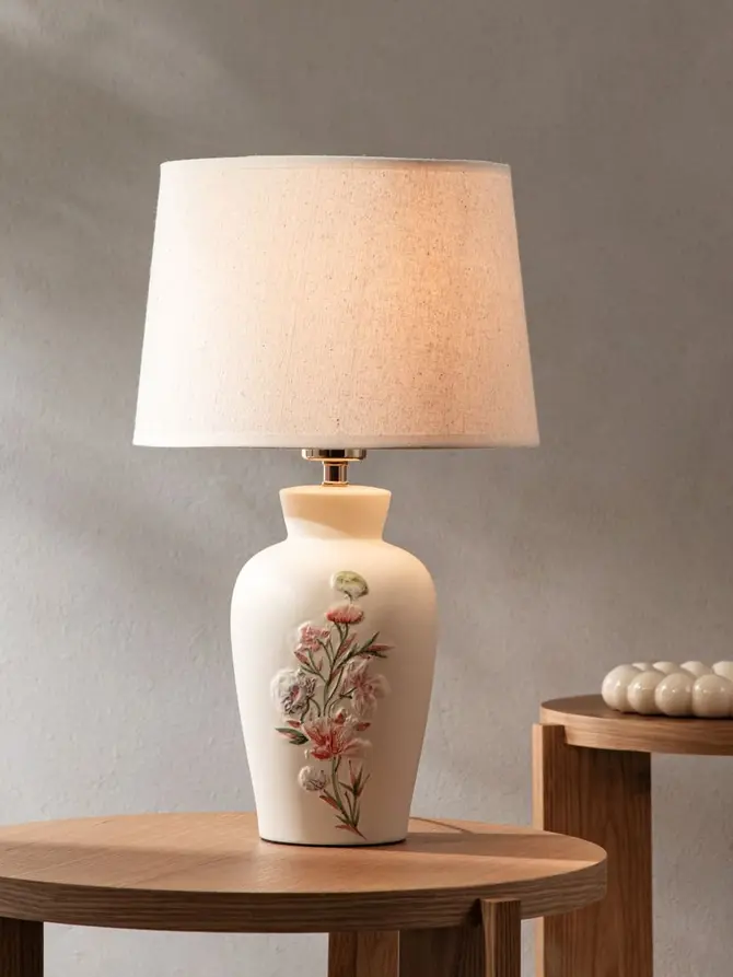 Lampa stołowa PLAFO ceramiczna 28x28x47 cm