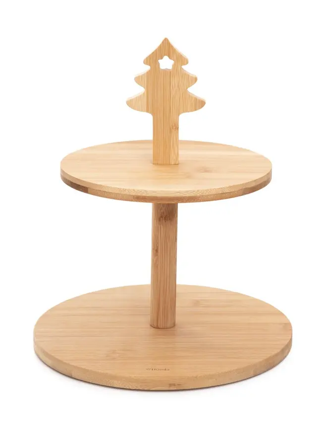 Patera BAMBOU dwupoziomowa z choinką 30x25 cm