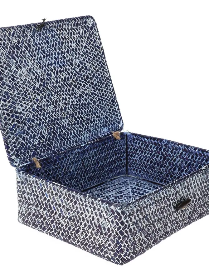 Szkatułka TALULAH granatowa 25x20x8 cm