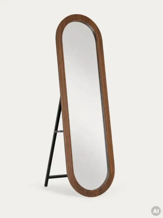 Lustro OREL drewniane owalne 40x120 cm