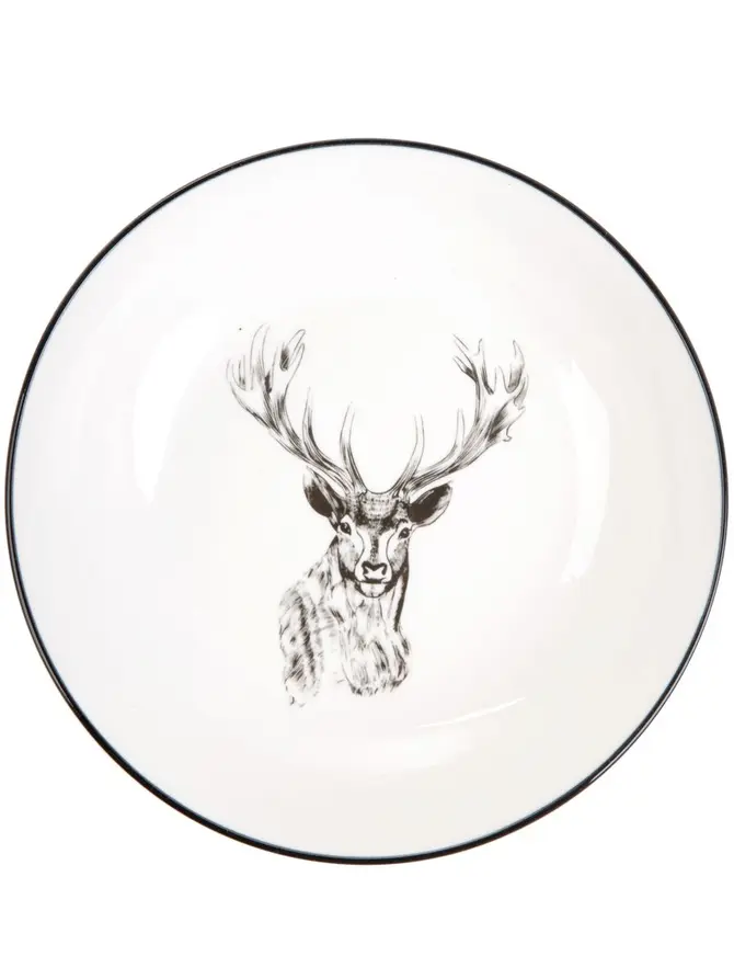 Talerz REINDEER głęboki z jeleniem 20 cm
