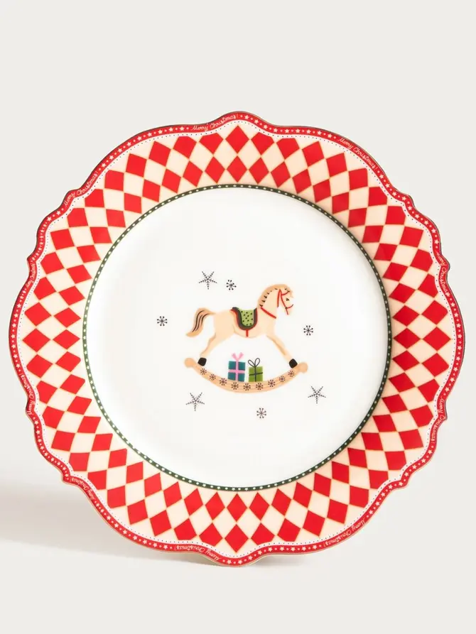 Talerz CIRGRATTA porcelanowy deserowy z konikiem 20 cm