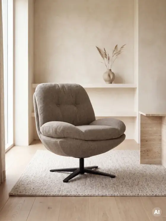 Fotel LUNARO obrotowy zielony 76x83x91 cm