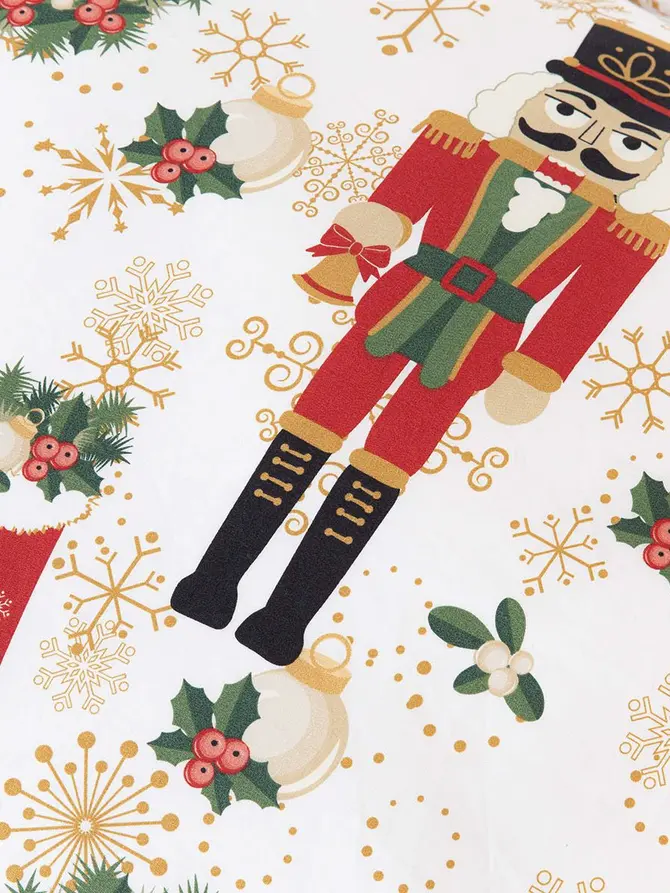 POŚCIEL NUTCRACKER z mikrofibry z motywem świątecznym 160x200 + 2*70x80 cm
