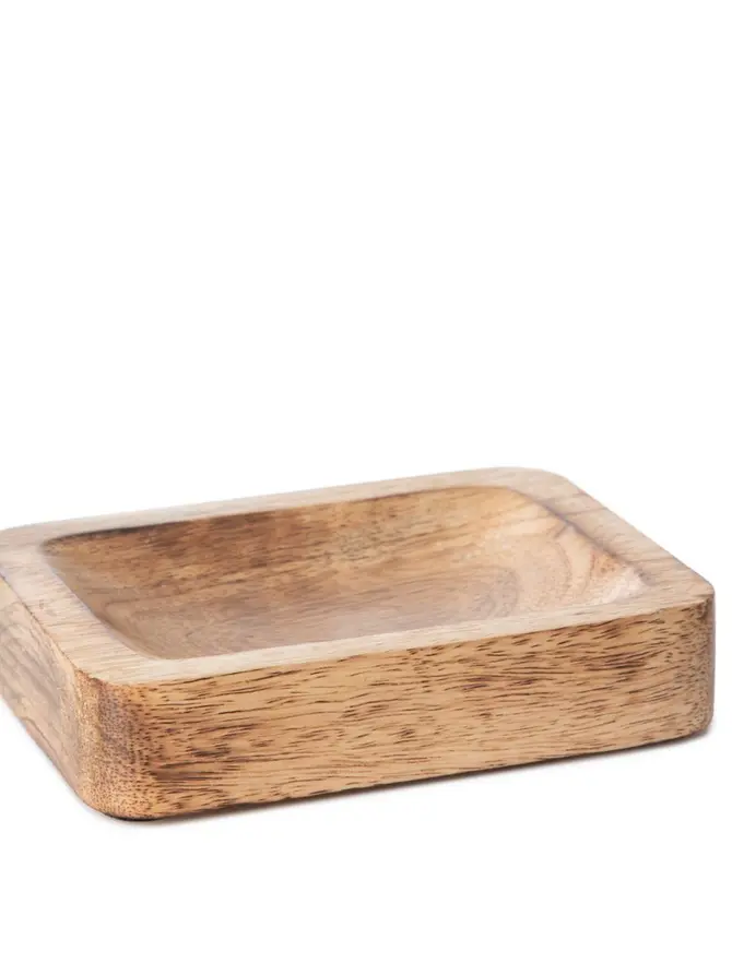 Mydelniczka SUBRA naturalna z drewna mango 10x13x3 cm