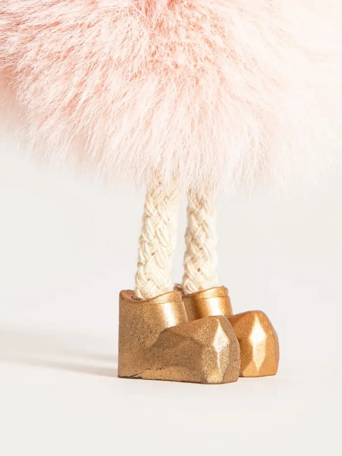 Zawieszka PLYS aniołek z kokiem różowy 16 cm