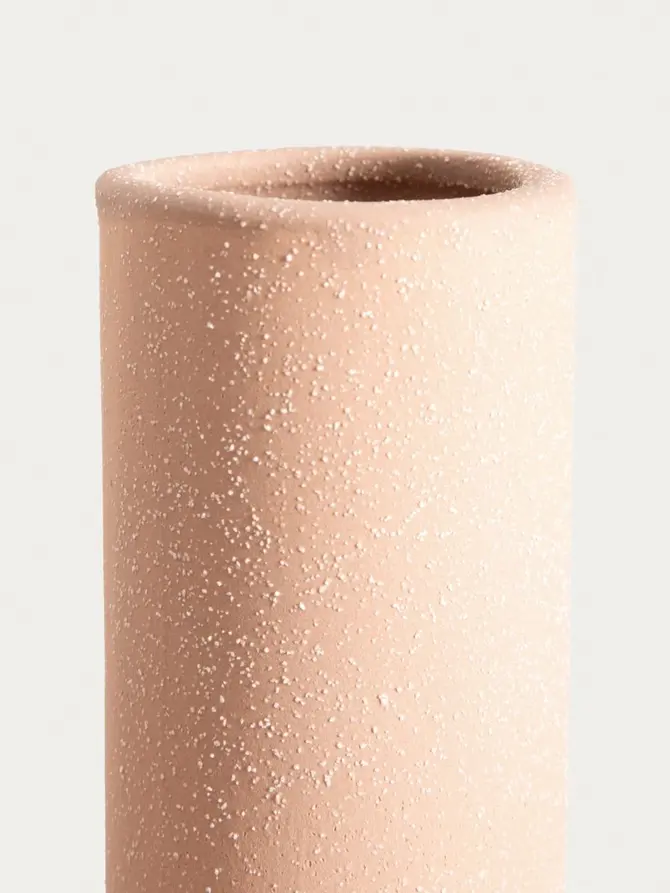 Wazon TWIST ceramiczny zakręcony beżowy 13x17 cm