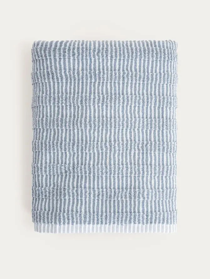 Ręcznik TIRAS niebieski w paski 70x130 cm
