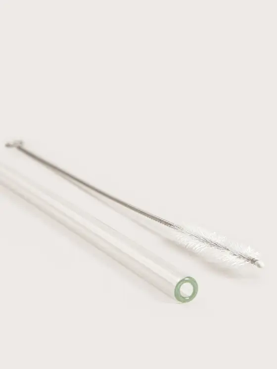 Zestaw ALCOLE słomka transparentna i czyścik, 2 el 26 cm