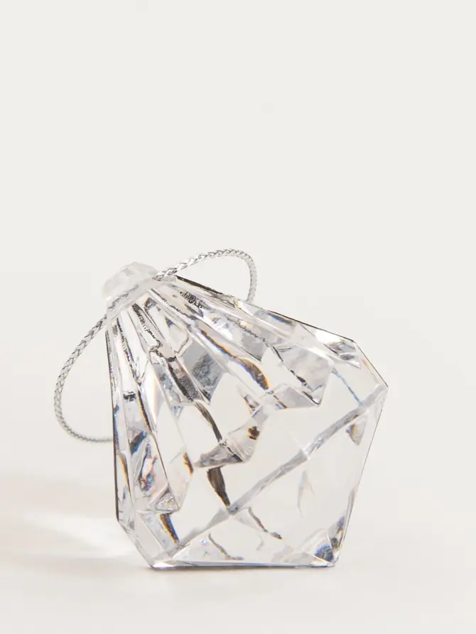 Zestaw zawieszek BIJOU transparentne diamenty 24 szt.