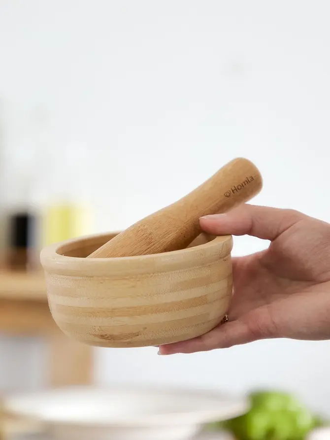 Moździerz BAMBOU bambusowy 12x6 cm