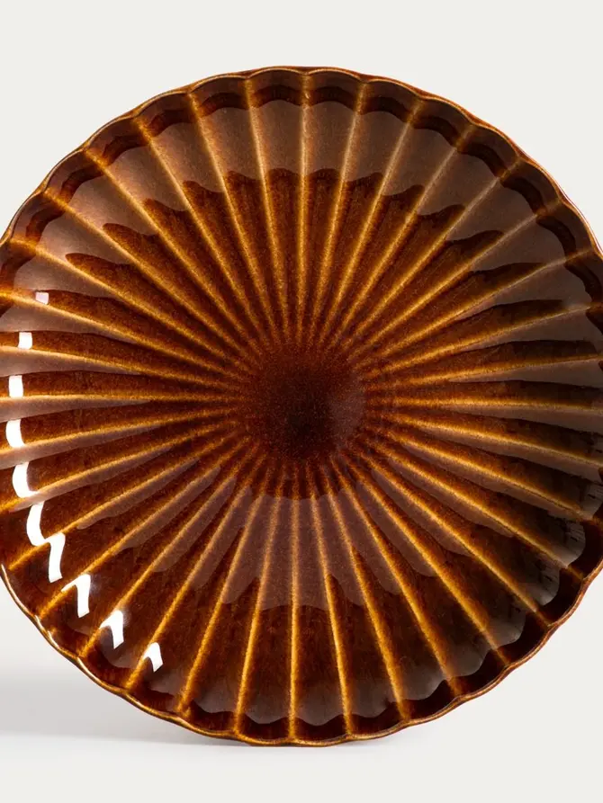Talerz MELIDA obiadowy bursztynowy 27 cm
