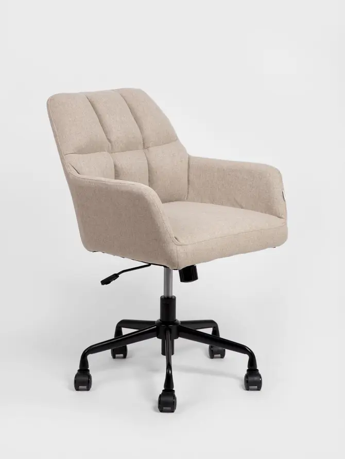 Fotel SEENSA obrotowy beżowy 58x67x81-89 cm