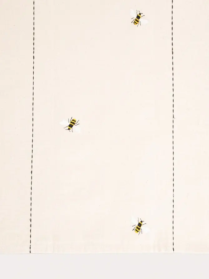 Bieżnik BIENA bawelniany w haftowane pszczoły 40x160cm