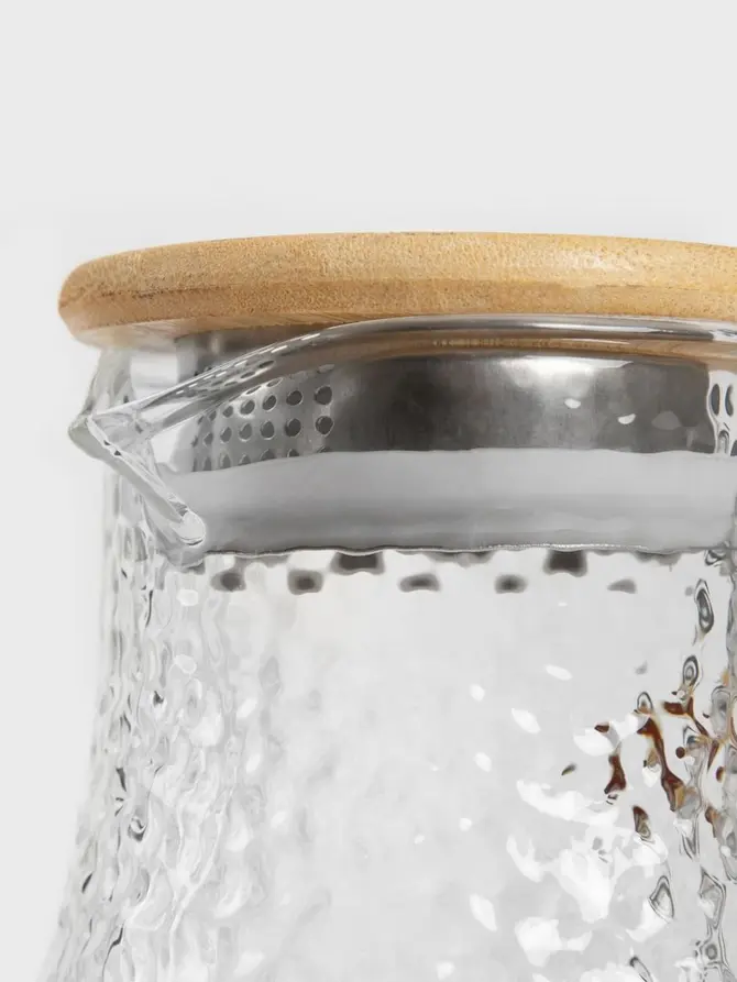 Dzbanek AMBER młotkowane szkło 1,5 l
