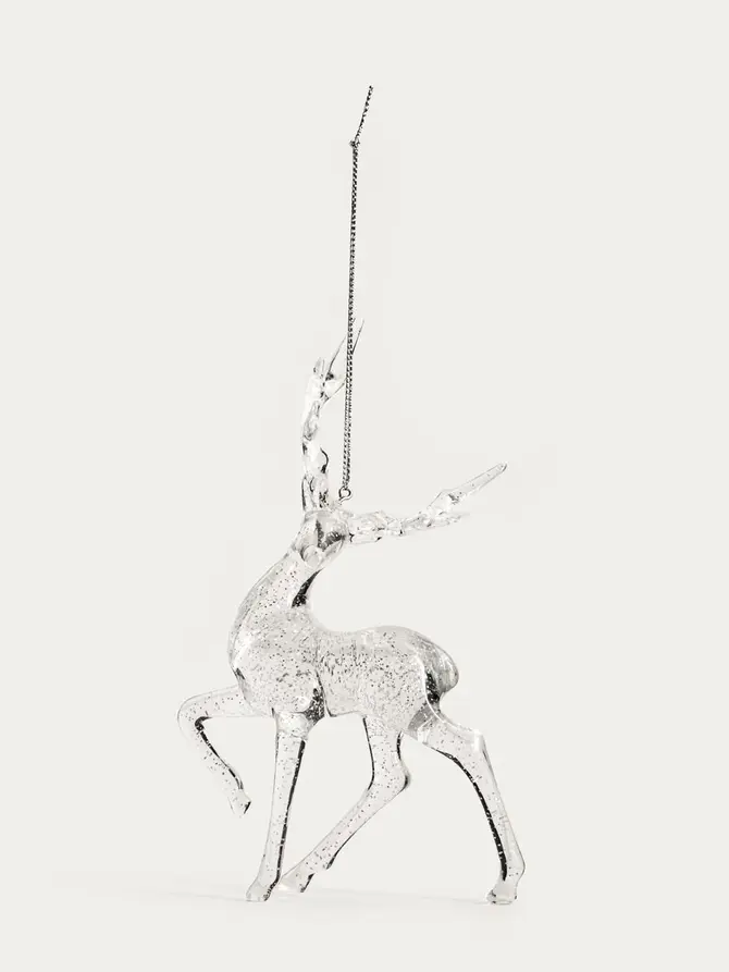 Zawieszka BIJOU transparentna renifer 15 cm