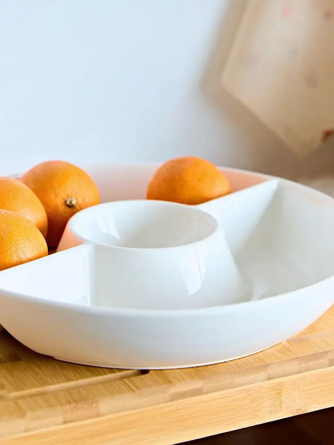 Półmisek NEGAS okrągły z miejscem na dip 30 cm