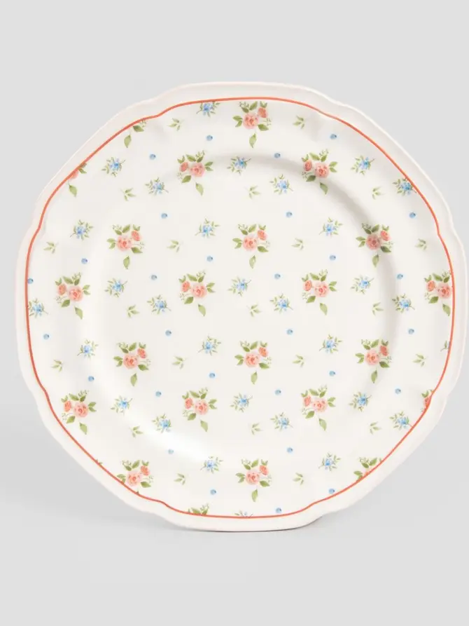 Talerz GRETA obiadowy różowy 27 cm