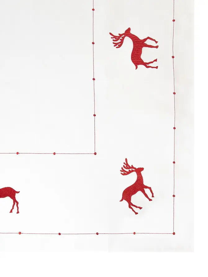 Obrus RODE biały z haftem 150x220 cm