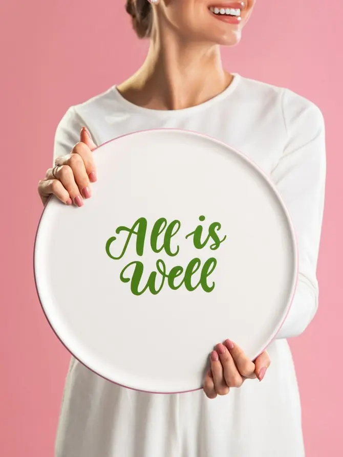 Talerz SERRA do pizzy "all is well" 32 cm