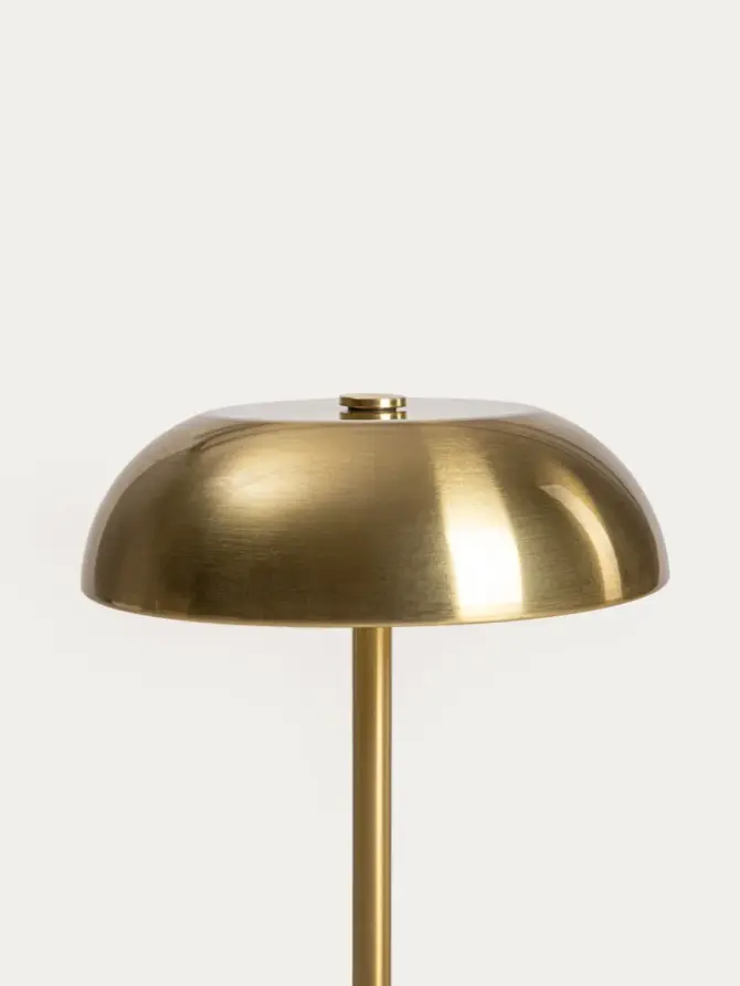 Lampka stołowa PIXEL metalowa złota 15,5x15,5x20,5 cm