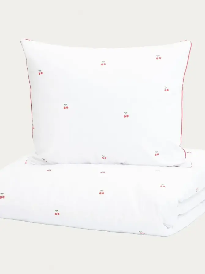 POŚCIEL B2 CHERRINE ESSENTIALS bawełniana w wiśnie 220x200 + 2*70x80