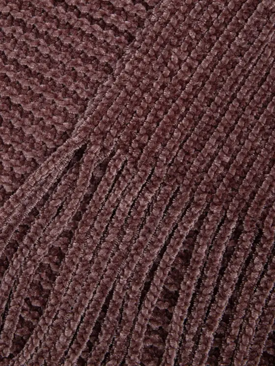 Koc CHENILLE szenilowy czekoladowy 130x170 cm